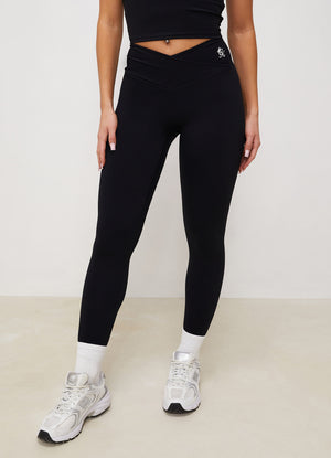 Gym King 365 Wrap Over Legging - Black