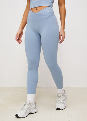 Gym King 365 Wrap Over Legging - Powder Blue