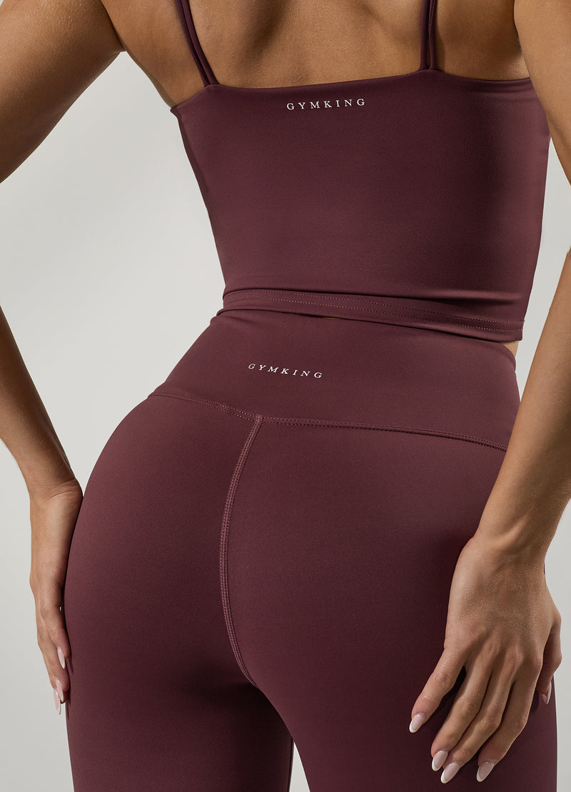 Gym King 365 Wrap Over Legging - Burgundy