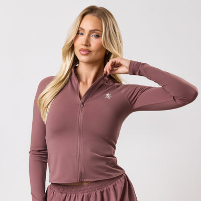 Gym King 365 Full Zip Funnel - Brown Plum
