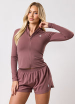Gym King 365 Full Zip Funnel - Brown Plum thumbnail