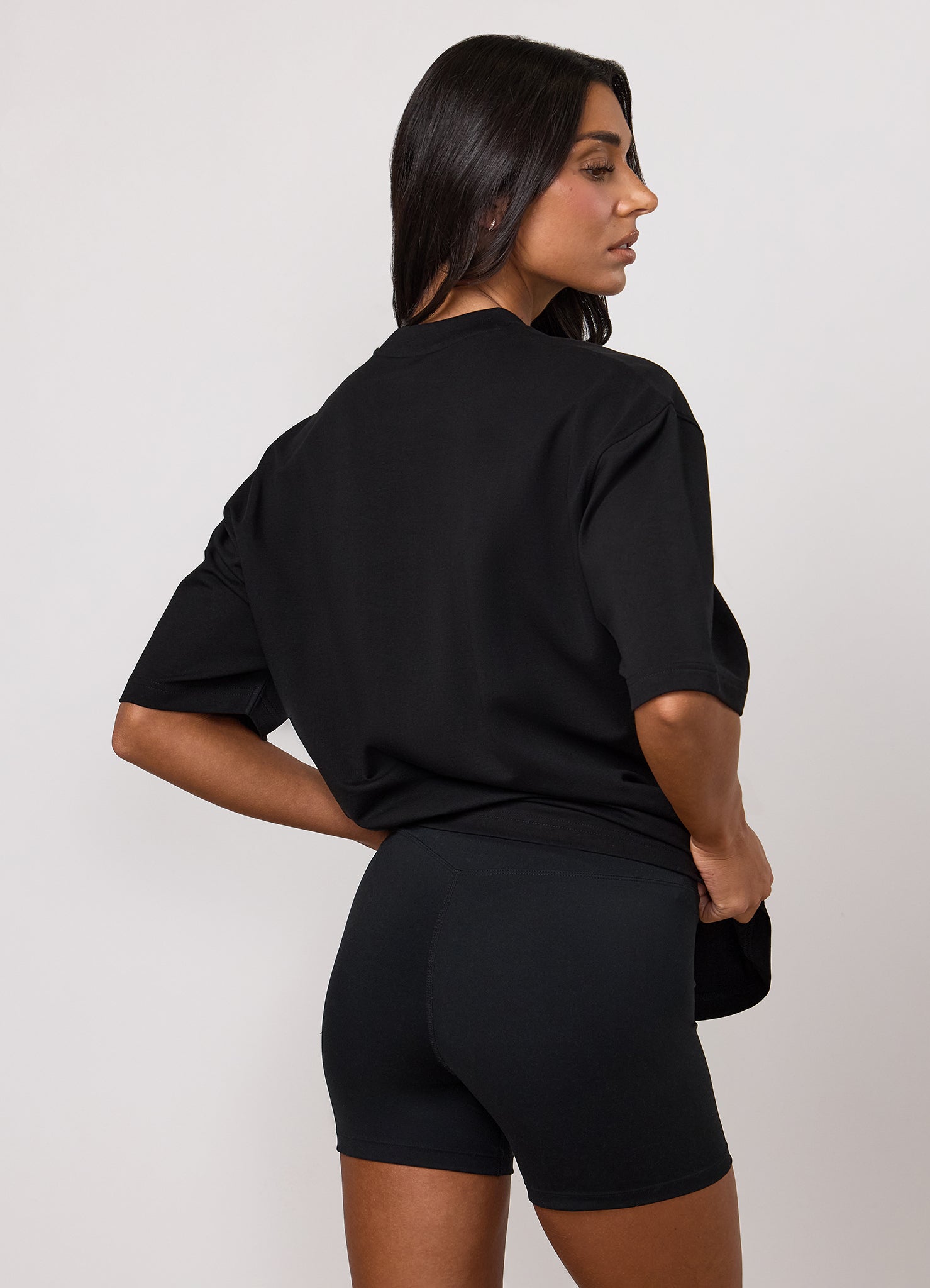 Gym King 365 Micro Loopback Boxy Tee - Black