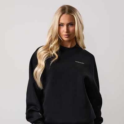Gym King 365 Raglan Sleeve Crew - Black