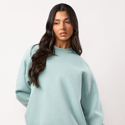 Gym King 365 Raglan Sleeve Crew - Green Mist