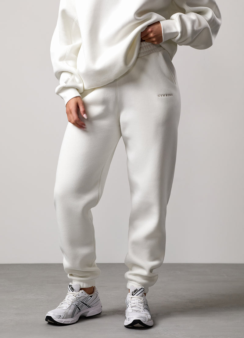 Gym King 365 Raglan Sleeve Crew Tracksuit - Cream