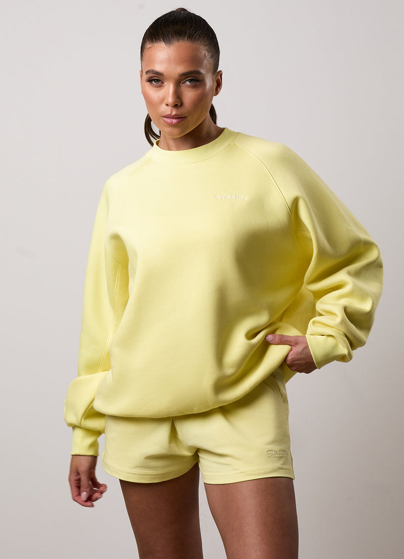 Gym King 365 Raglan Sleeve Crew - Sherbet Lemon
