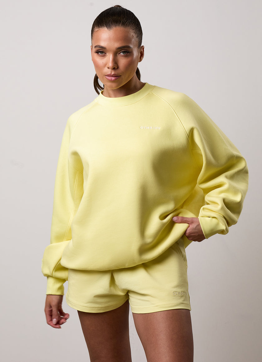 Gym King 365 Raglan Sleeve Crew - Sherbet Lemon