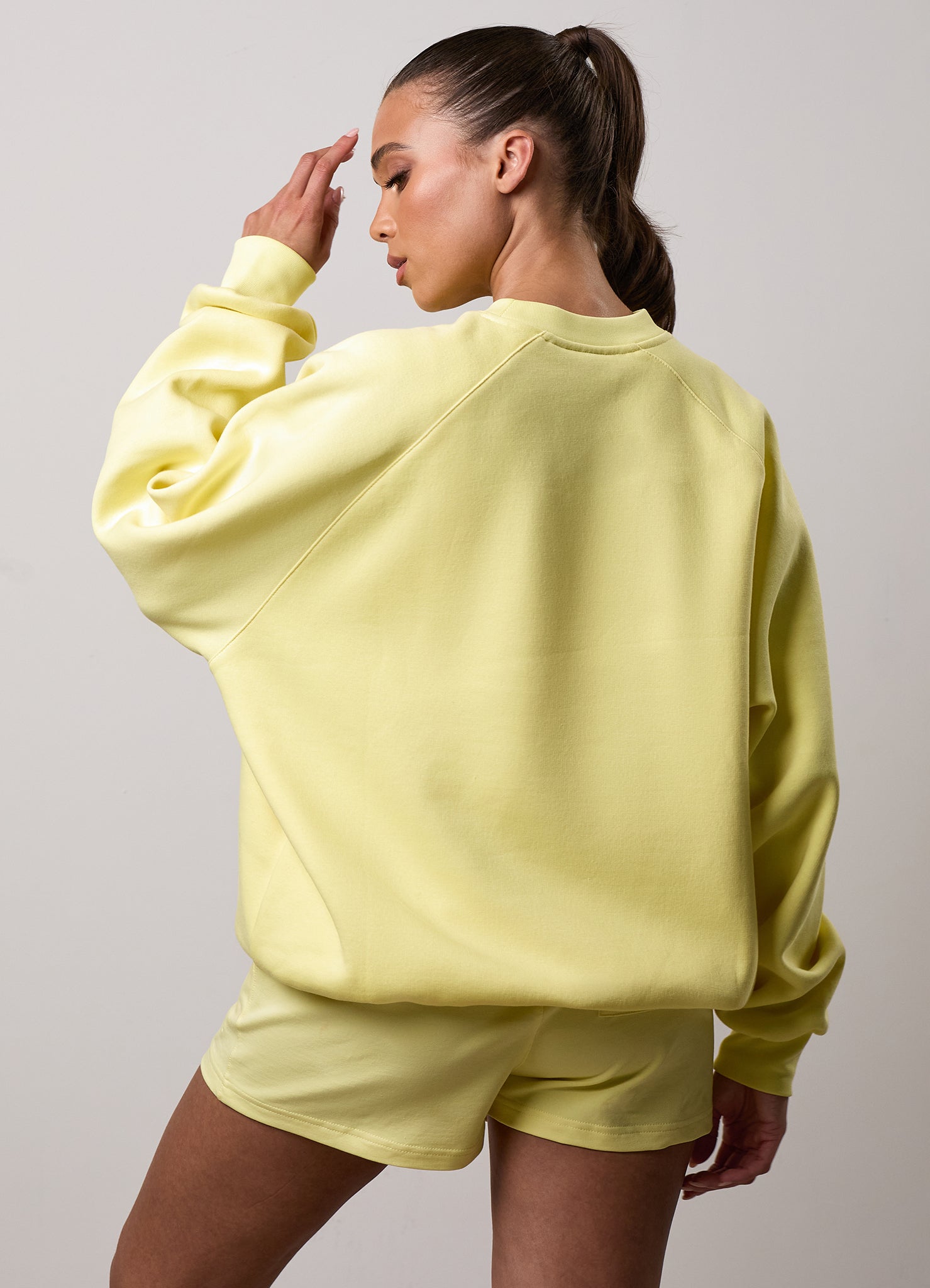 Gym King 365 Raglan Sleeve Crew and Shorts - Sherbet Lemon