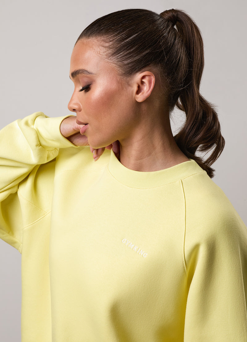 Gym King 365 Raglan Sleeve Crew - Sherbet Lemon