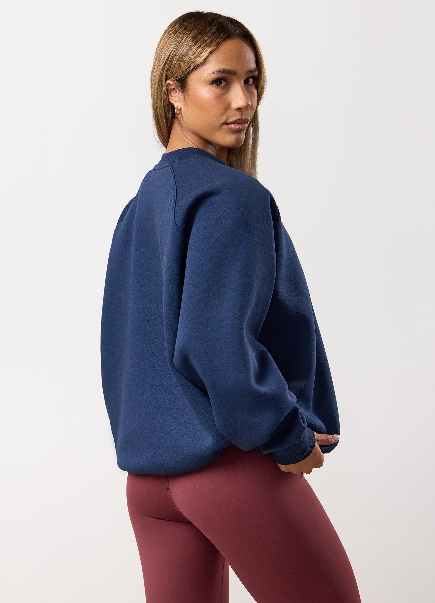 Gym King 365 Raglan Sleeve Crew - Rich Blue