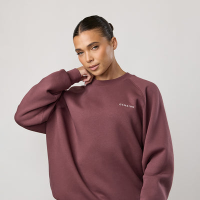 Gym King 365 Raglan Sleeve Crew - Grape