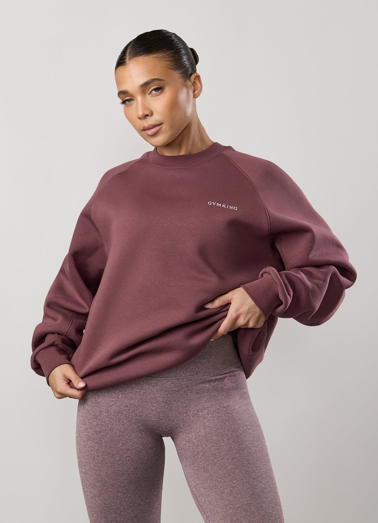 Gym King 365 Raglan Sleeve Crew - Grape