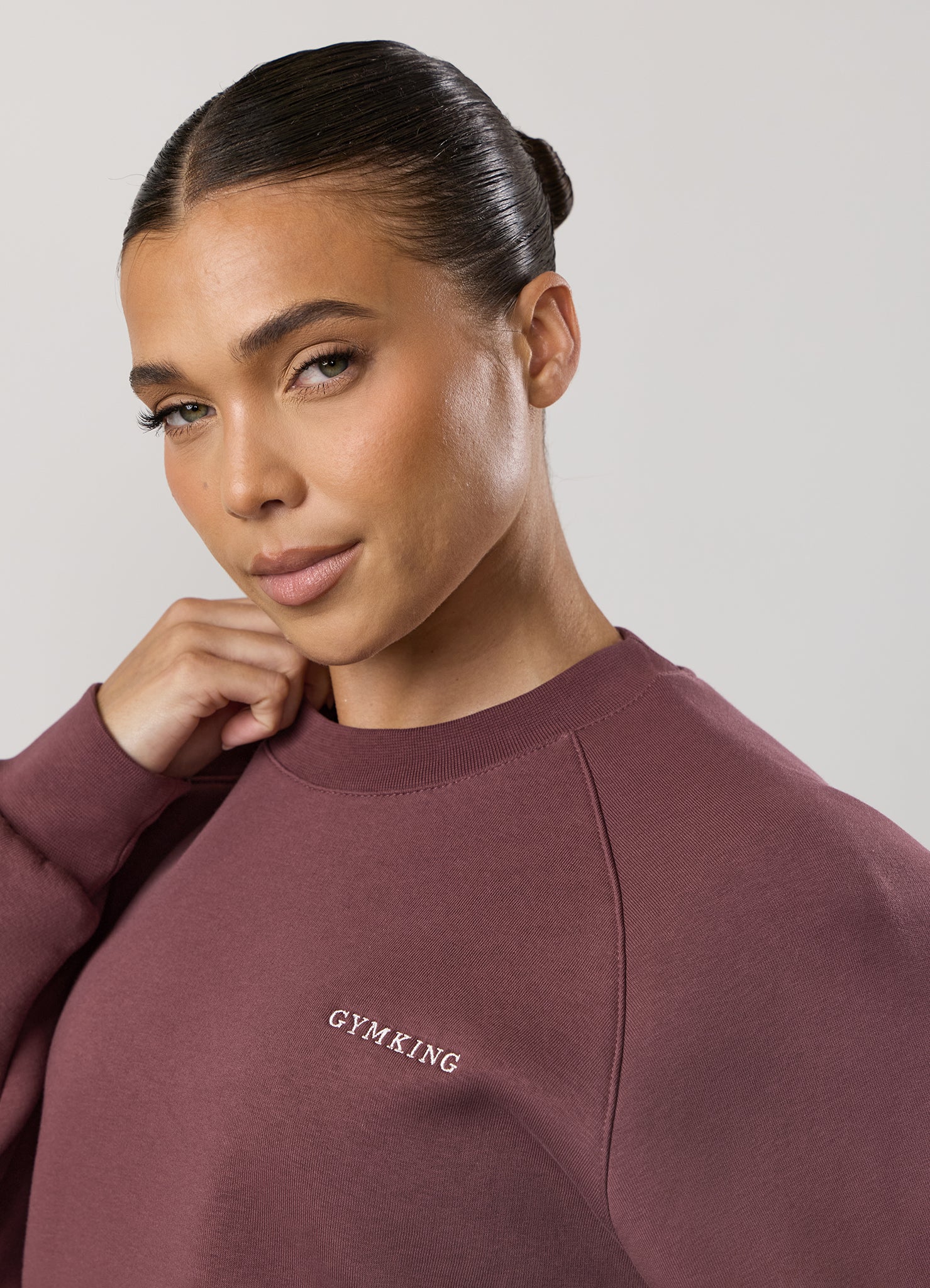 Gym King 365 Raglan Sleeve Crew - Grape