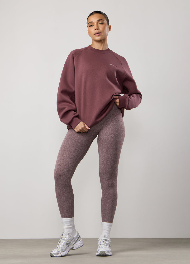 Gym King 365 Raglan Sleeve Crew - Grape