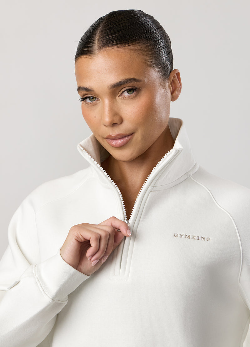 Gym King 365 Raglan Sleeve Funnel - Cream