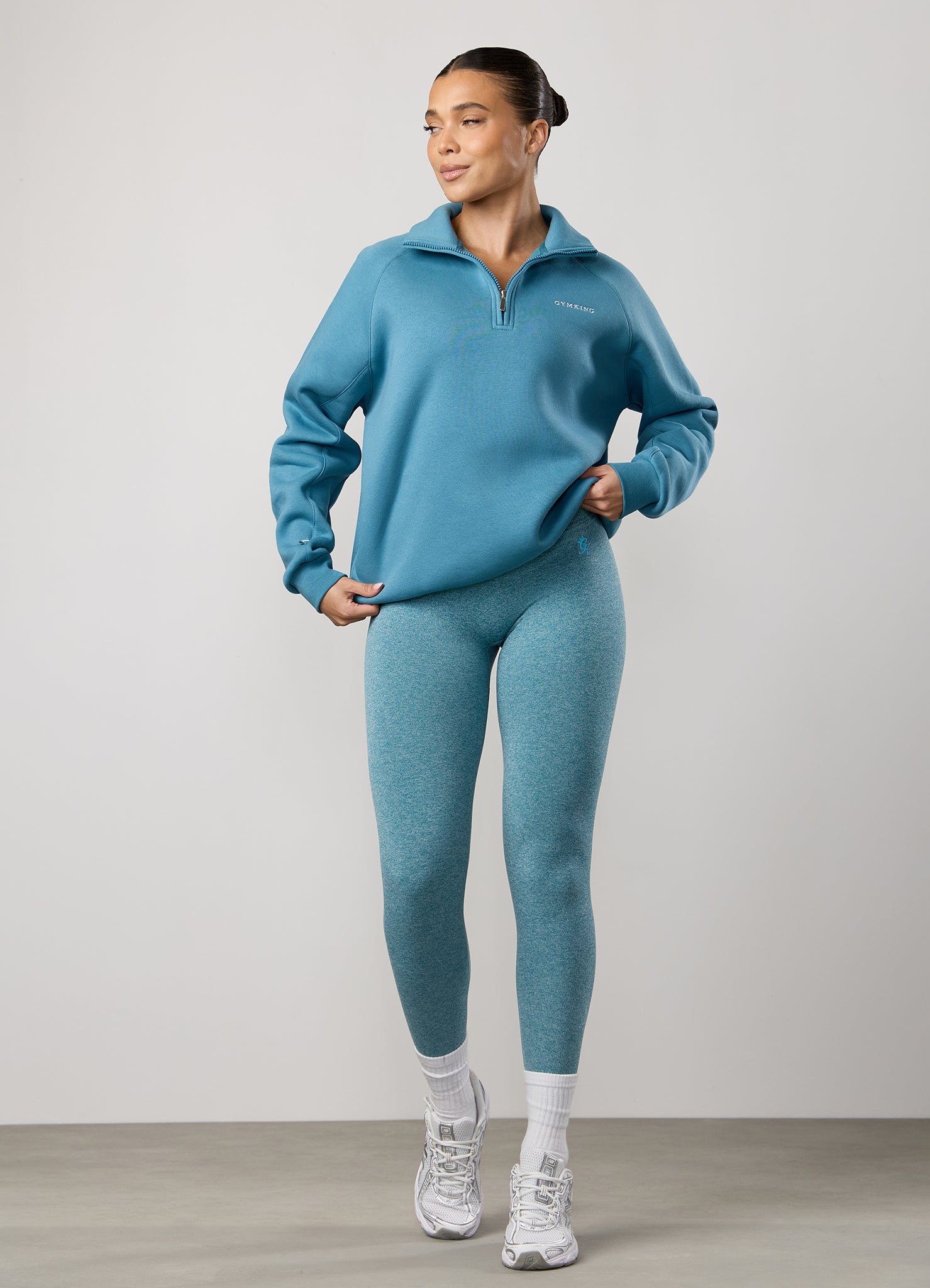 Gym King 365 Raglan Sleeve Funnel - Sea Mist