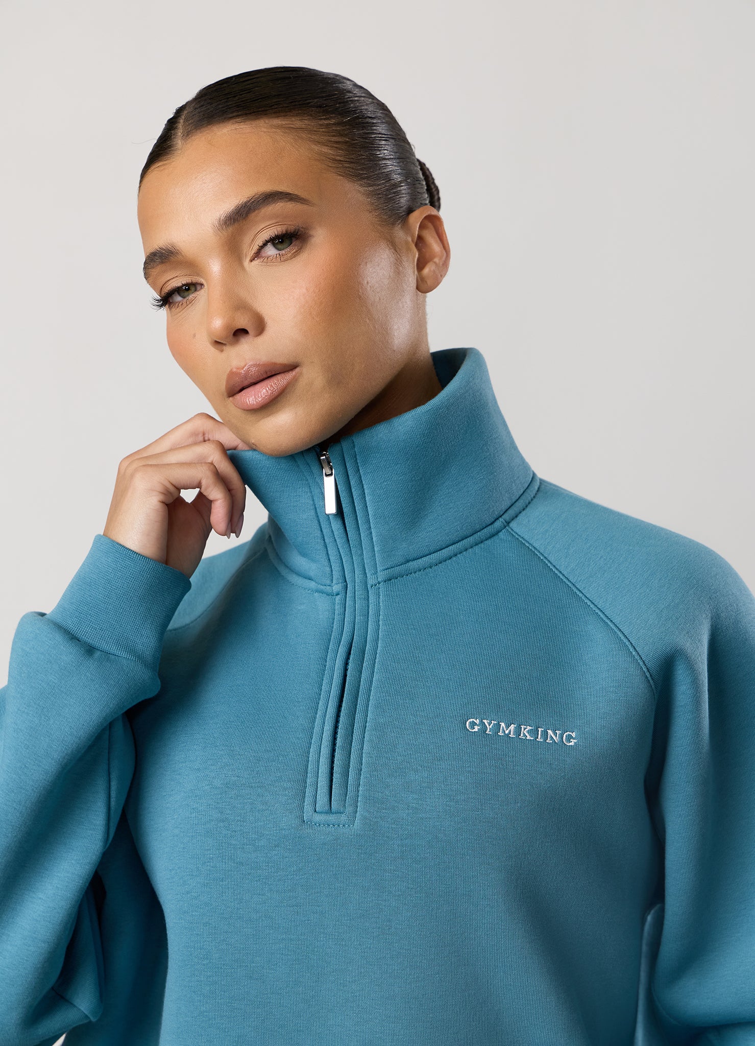 Gym King 365 Raglan Sleeve Funnel - Sea Mist