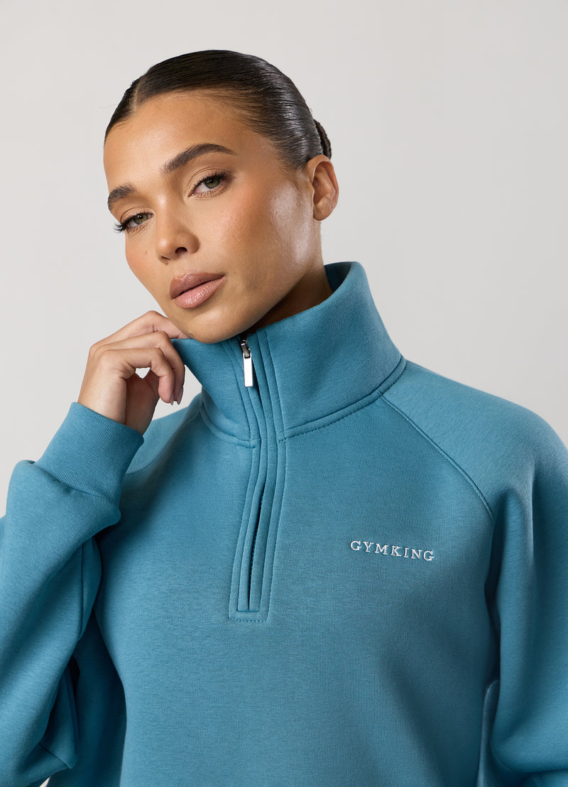 Gym King 365 Raglan Sleeve Funnel - Sea Mist