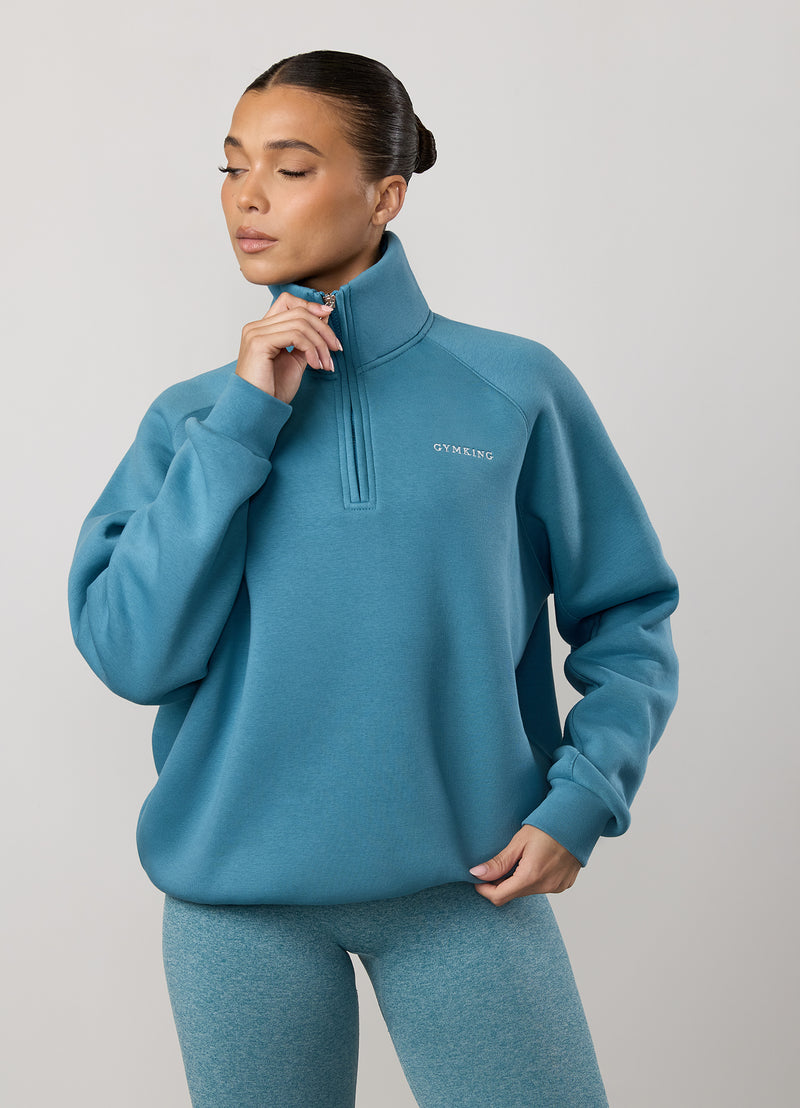 Gym King 365 Raglan Sleeve Funnel - Sea Mist