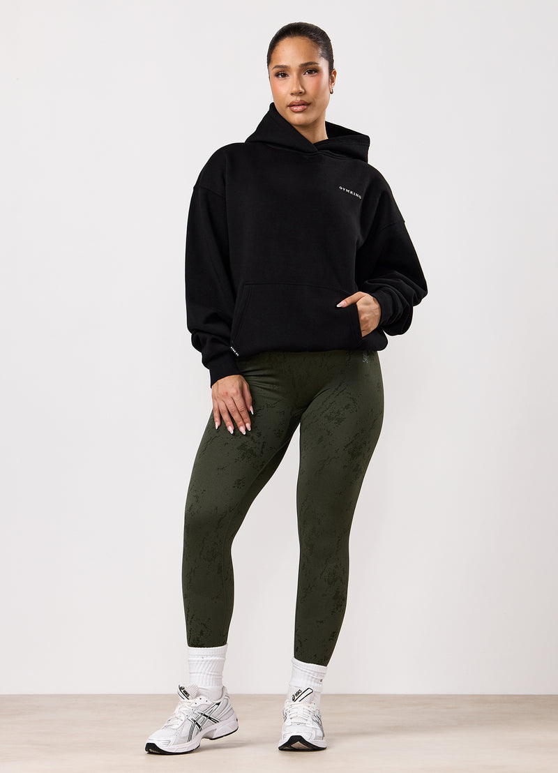 Gym King Seamless Sculpt Legging - Warm Khaki Marble