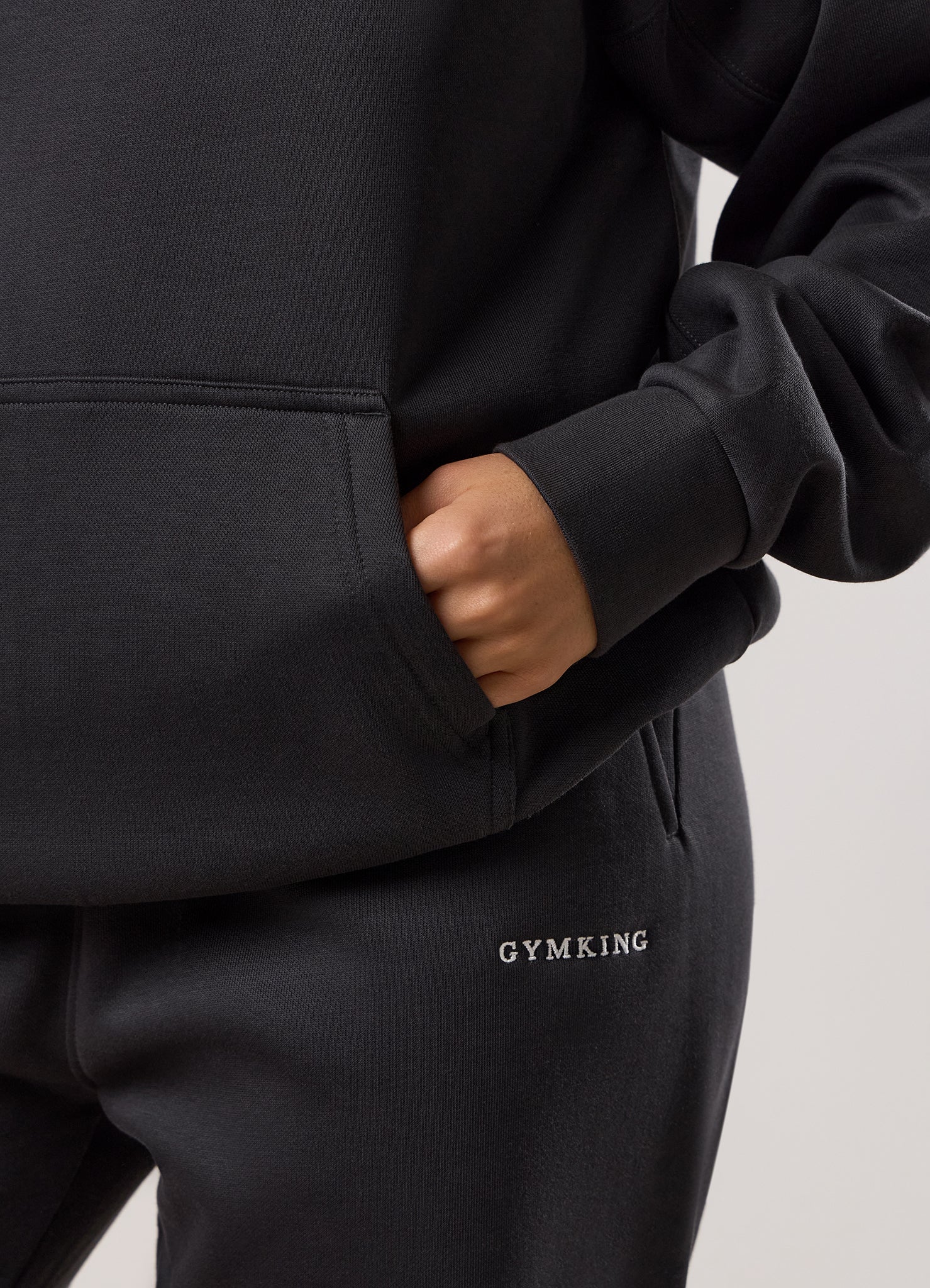 Gym King 365 Relaxed Fit Hood Tracksuit - Dark Pewter
