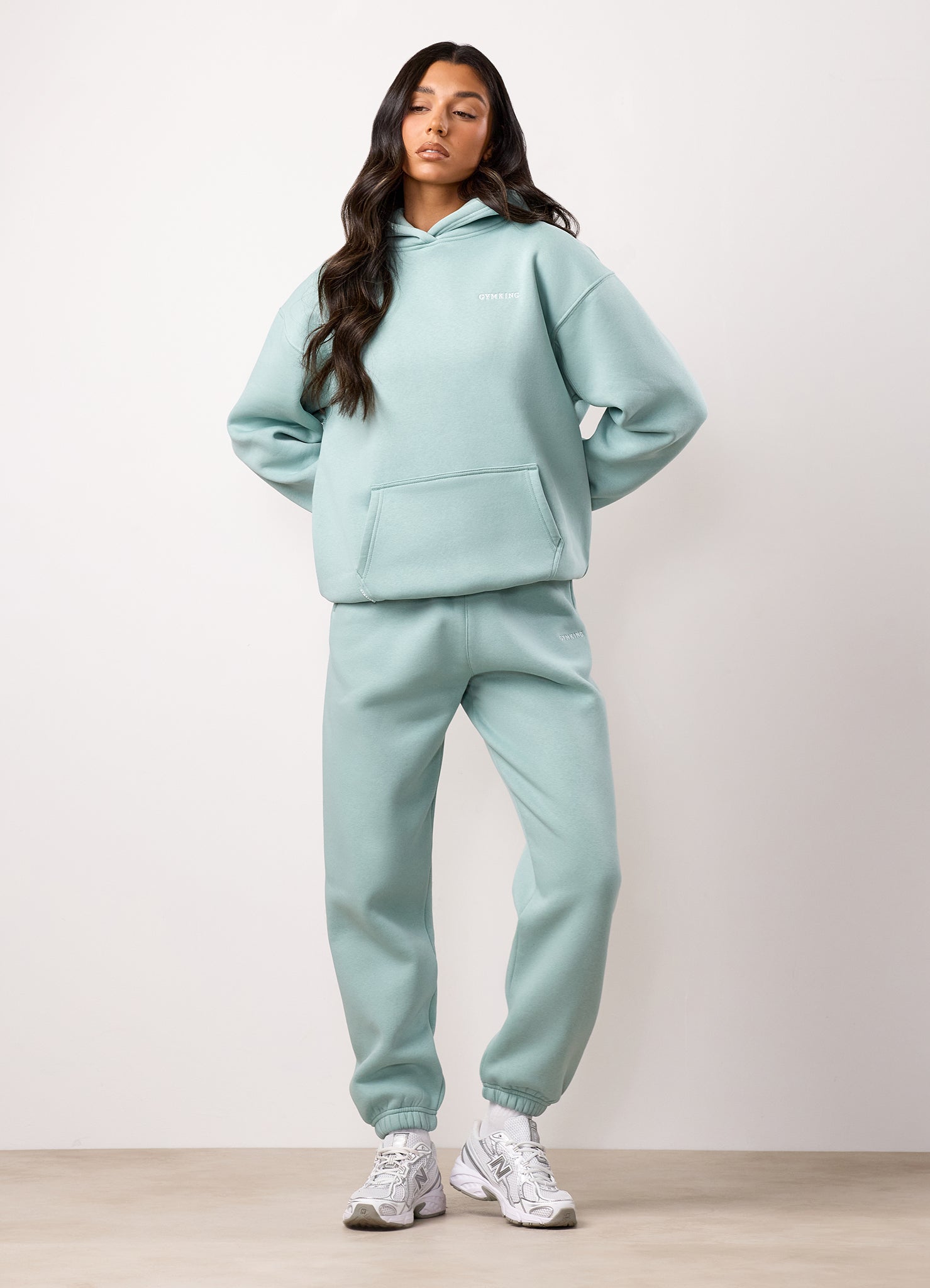 Gym King 365 Relaxed Fit Hood Tracksuit - Green Mist