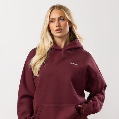 Gym King 365 Relaxed Fit Hoodie - Burgundy