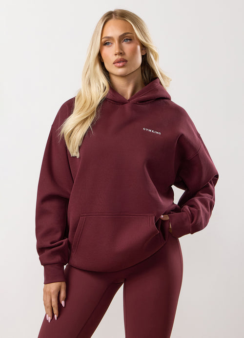 Gym King 365 Relaxed Fit Hoodie - Burgundy