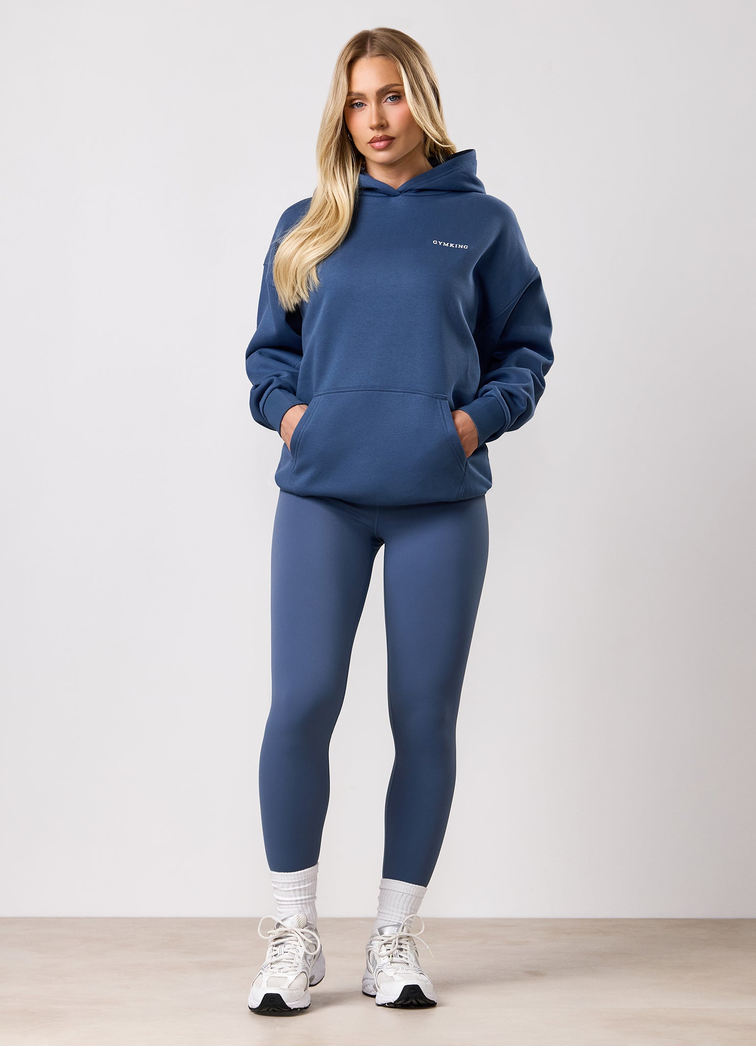 Gym King 365 Relaxed Fit Fleece Hood - Slate Blue
