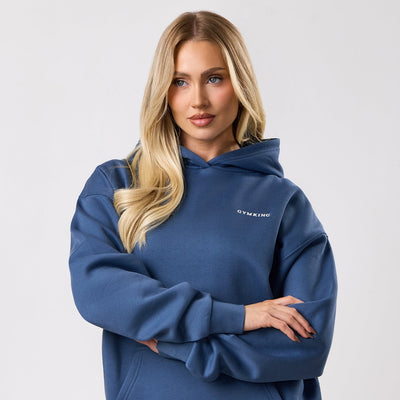 Gym King 365 Relaxed Fit Fleece Hoodie - Slate Blue