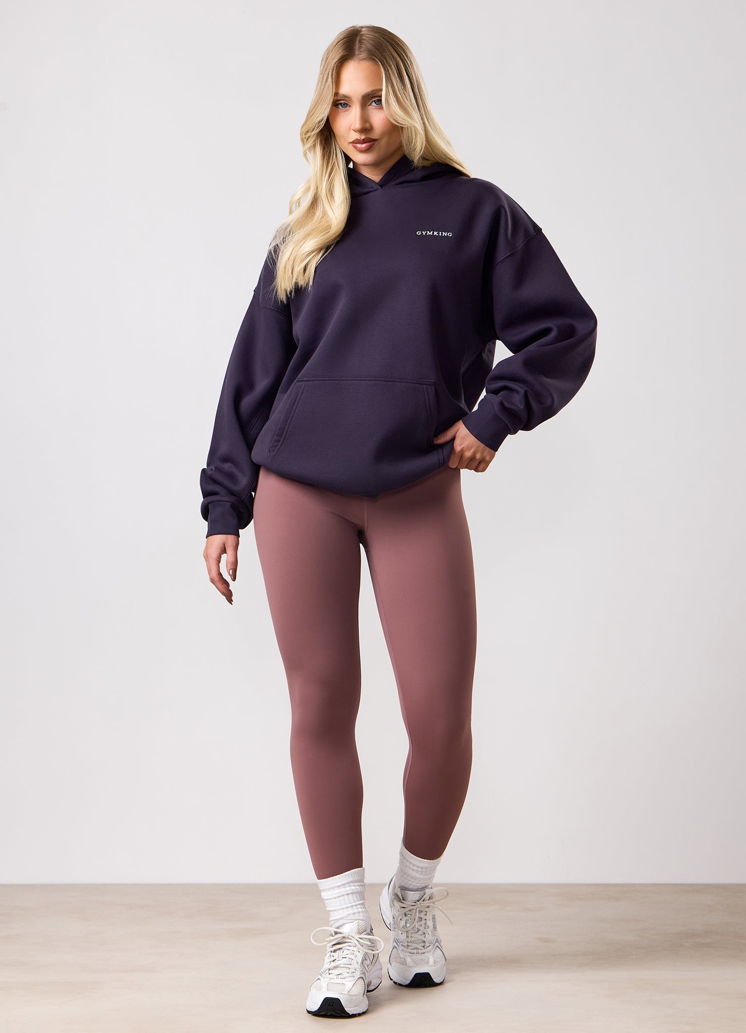 Gym King 365 Relaxed Fit Fleece Hood - Aubergine