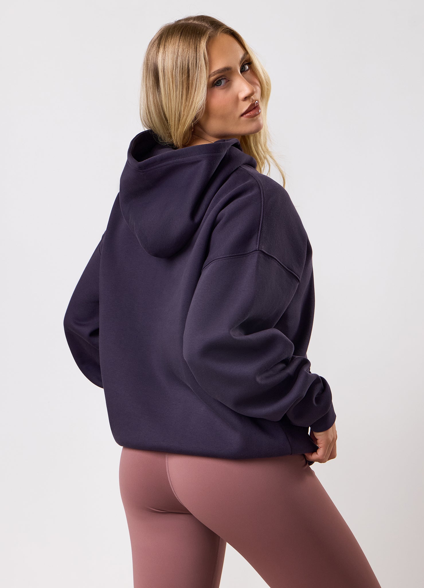Gym King 365 Relaxed Fit Fleece Hood - Aubergine