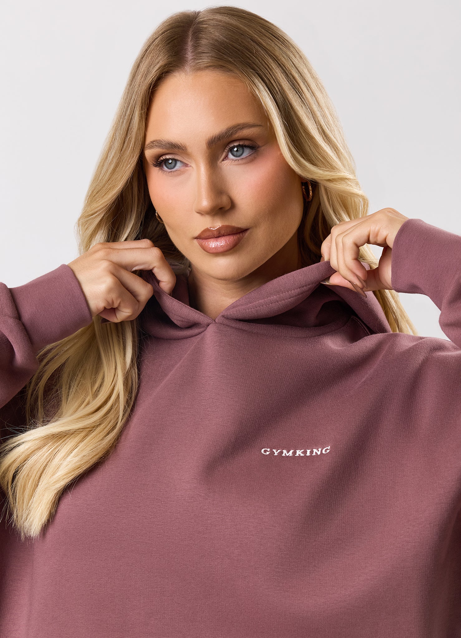 Gym King 365 Relaxed Fit Fleece Hood - Brown Plum