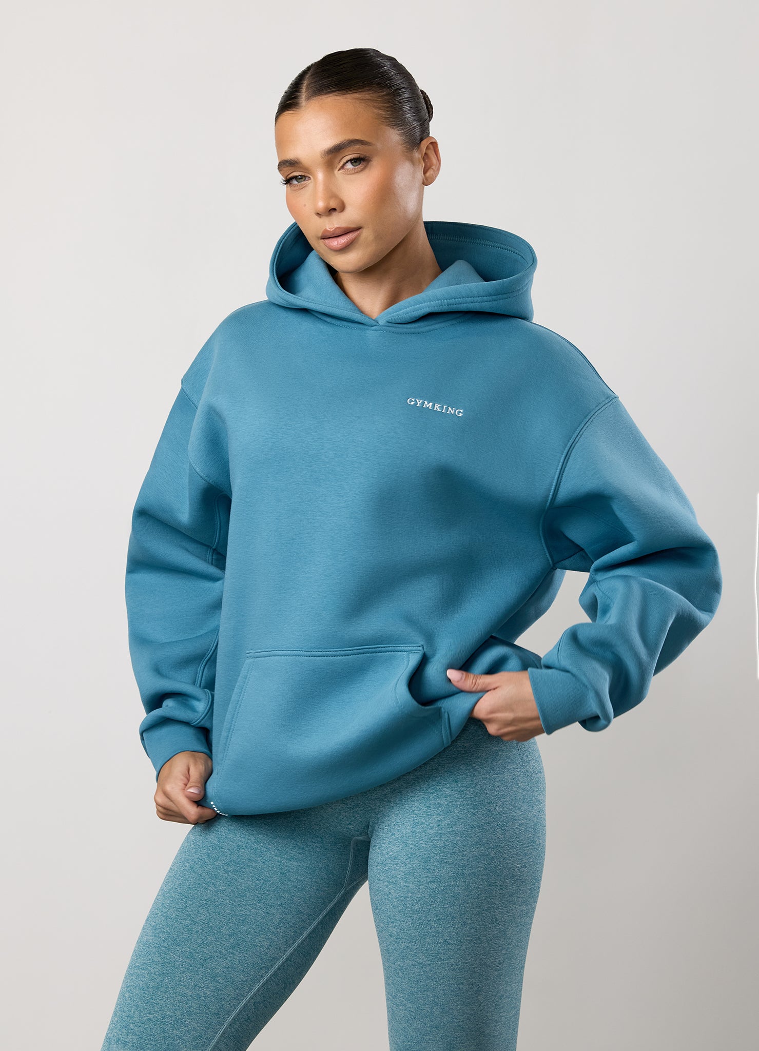 Gym King 365 Relaxed Fit Hood Tracksuit - Sea Mist