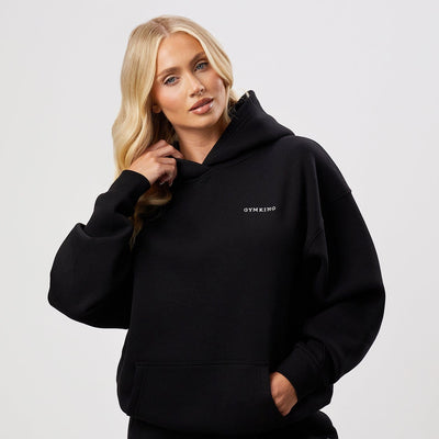 Gym King 365 Relaxed Fit Fleece Hoodie - Black