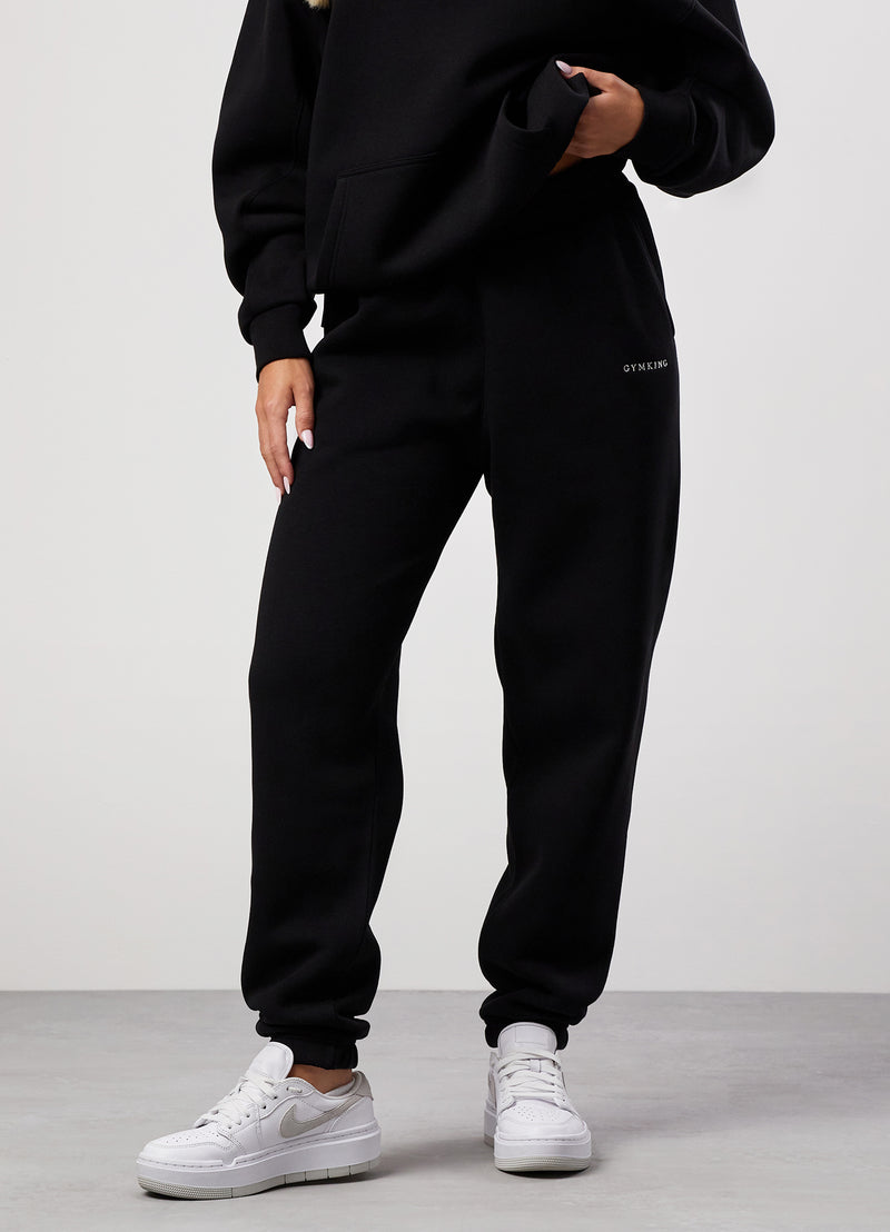 Gym King 365 Raglan Sleeve Crew Tracksuit - Black