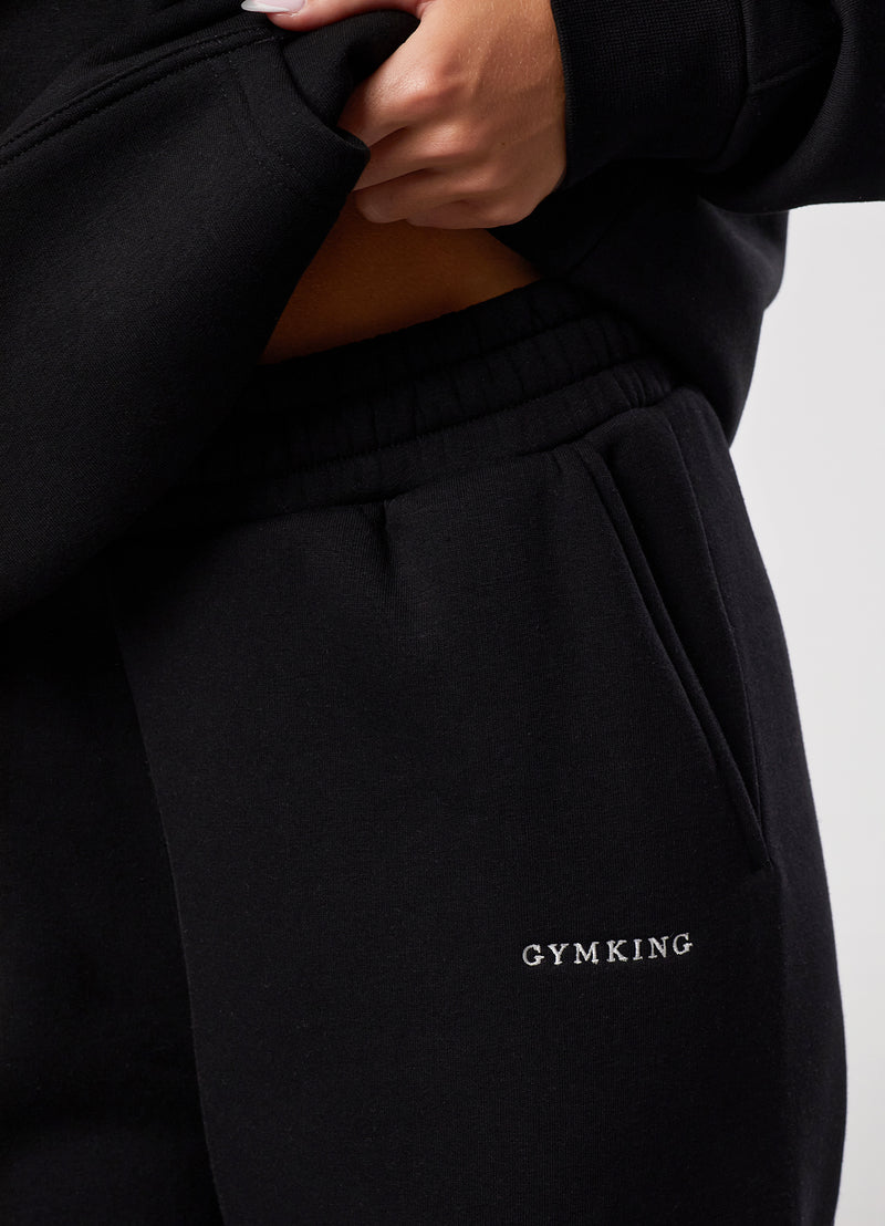 Gym King 365 Raglan Sleeve Crew Tracksuit - Black