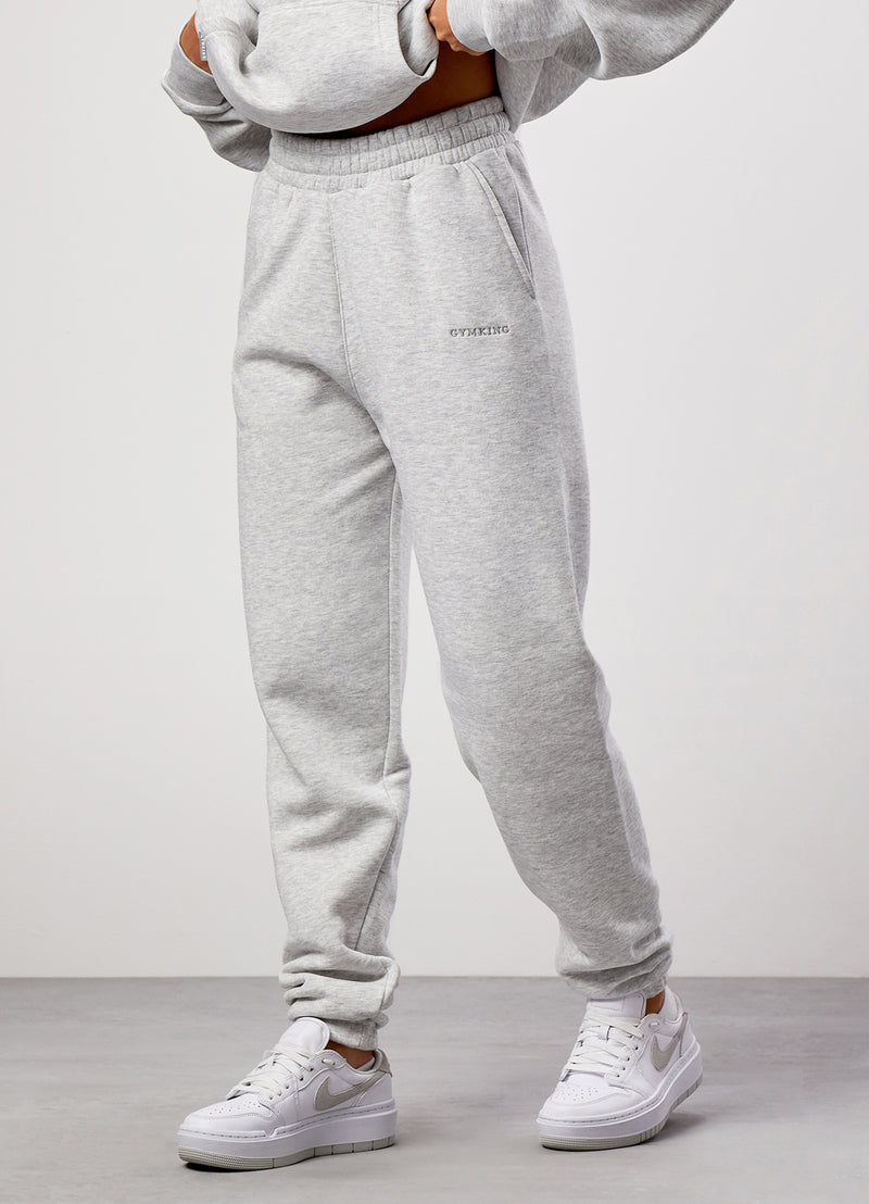 Gym King 365 Relaxed Fit Fleece Hoodie & Jogger - Snow Marl