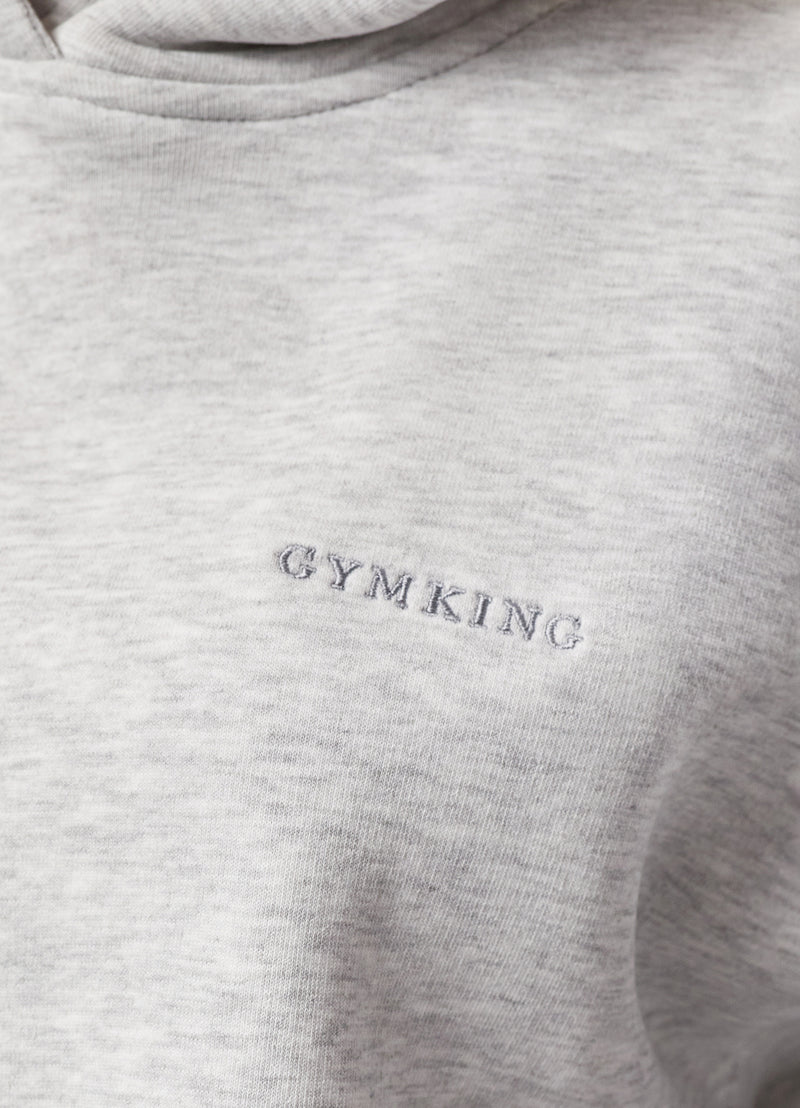 Gym King 365 Relaxed Fit Fleece Hoodie - Snow Marl