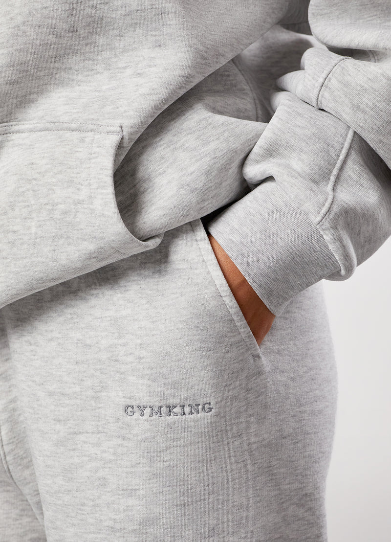 Gym King 365 Relaxed Fit Fleece Hoodie & Jogger - Snow Marl