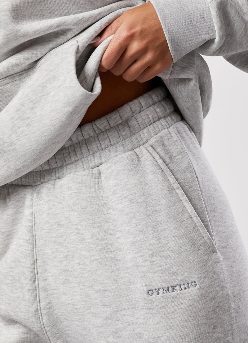 Gym King 365 Relaxed Fit Fleece Hoodie & Jogger - Snow Marl