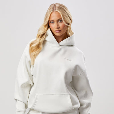 Gym King 365 Relaxed Fit Fleece Hoodie - Cream