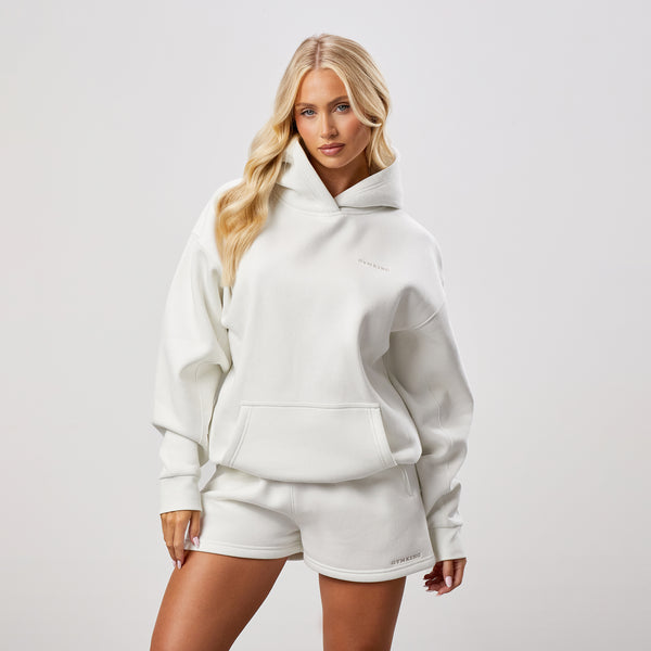 Gym King 365 Relaxed Fit Fleece Hoodie - Cream