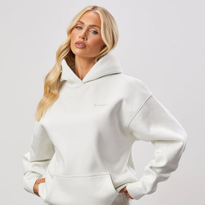 Gym King 365 Relaxed Fit Fleece Hoodie - Cream