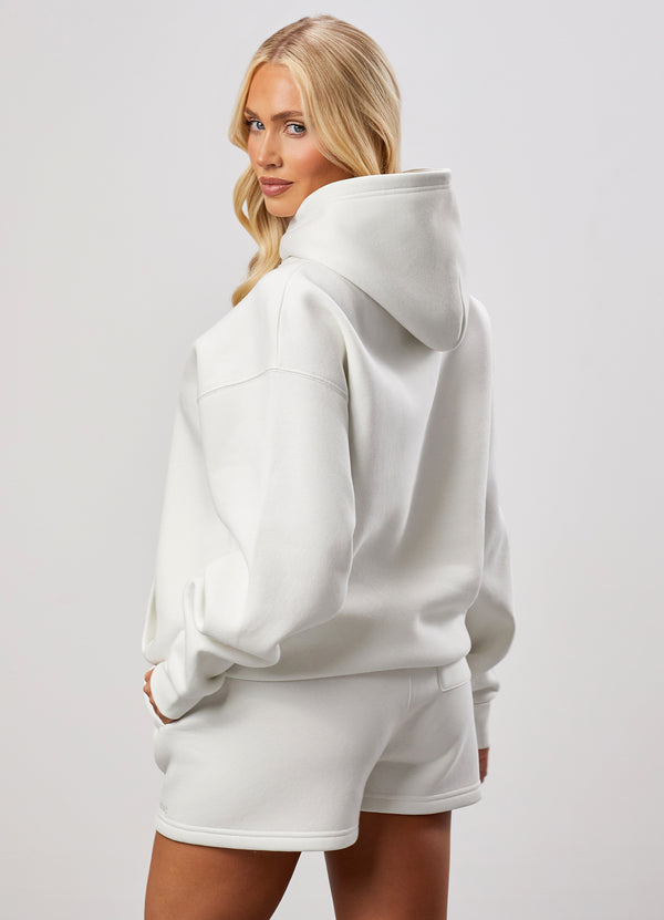 Gym King 365 Relaxed Fit Fleece Hoodie - Cream