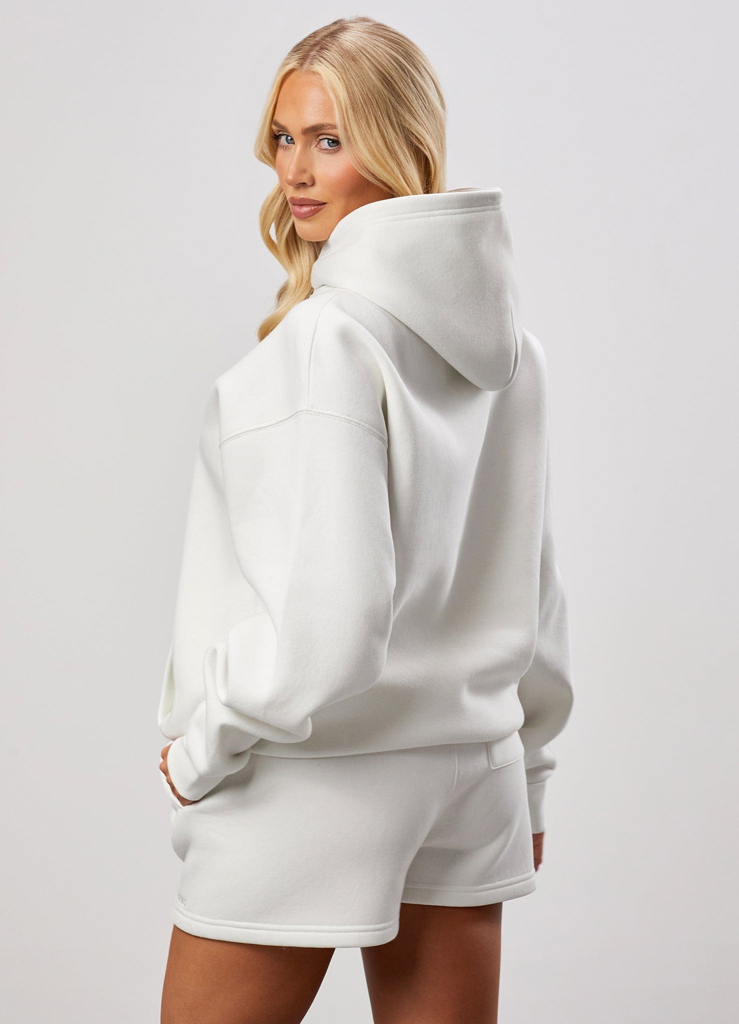Gym King 365 Relaxed Fit Fleece Hoodie - Cream
