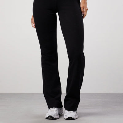 Women's black ribbed legging