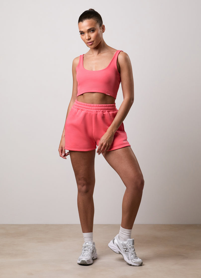 Gym King 365 Rib Scoop Neck Bralette - Spiced Coral
