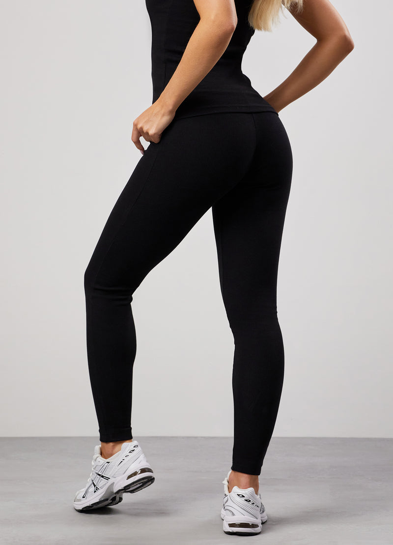 Gym King 365 Rib Legging - Black