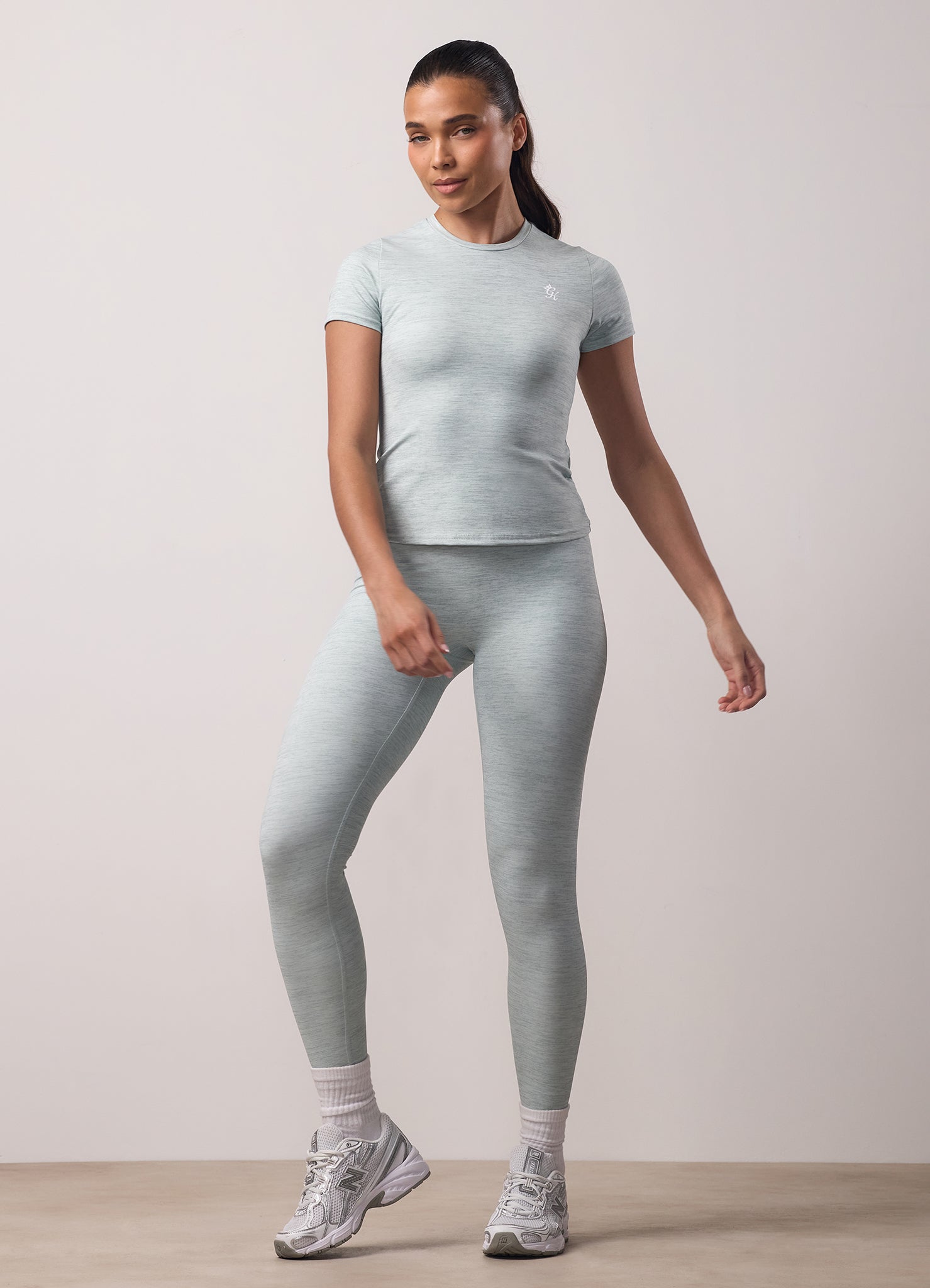 Gym King 365 Scrunch Legging - Green Mist Grindle